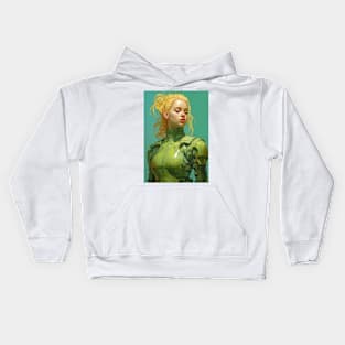 Green Armored Fighter Kids Hoodie